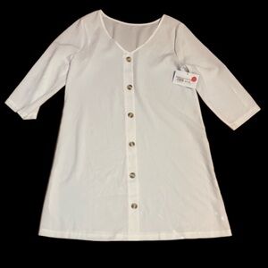 Women’s White Button up Dress